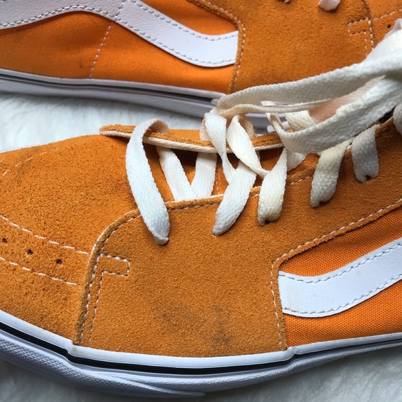 Vans Sk8-Hi Mens Orange Skateboarding Sneakers 11 - Picture 10 of 13